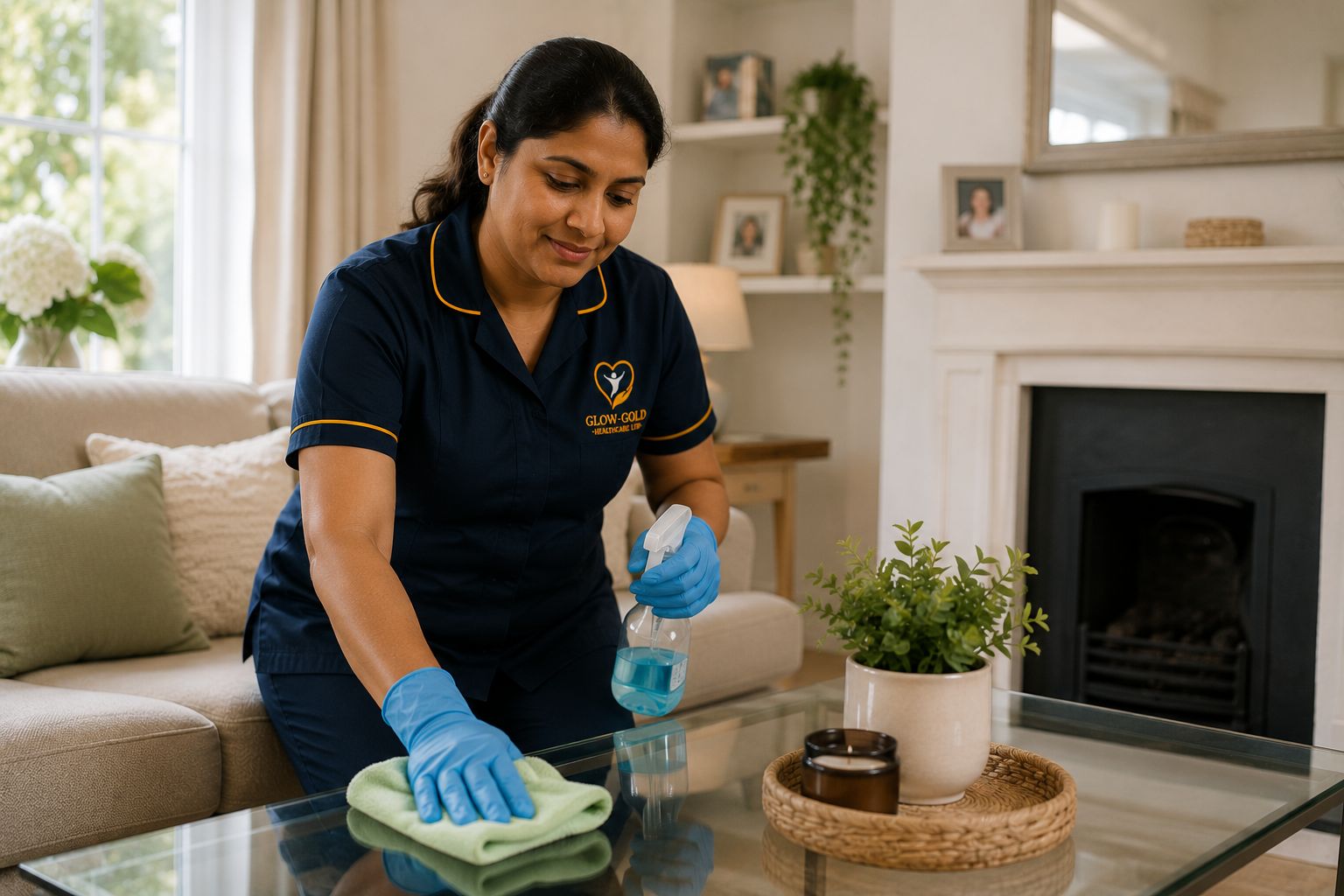 Glow-Gold healthcare-light cleaning services